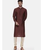 Classic Brown Silk Kurta