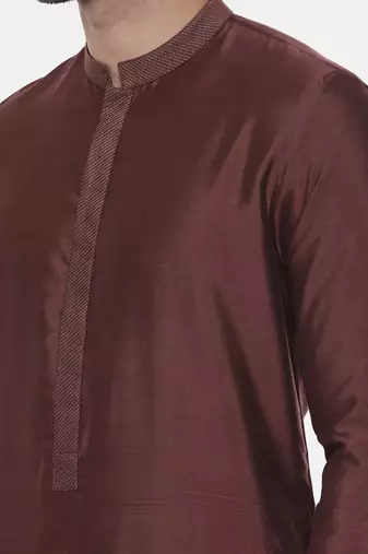 Classic Brown Silk Kurta