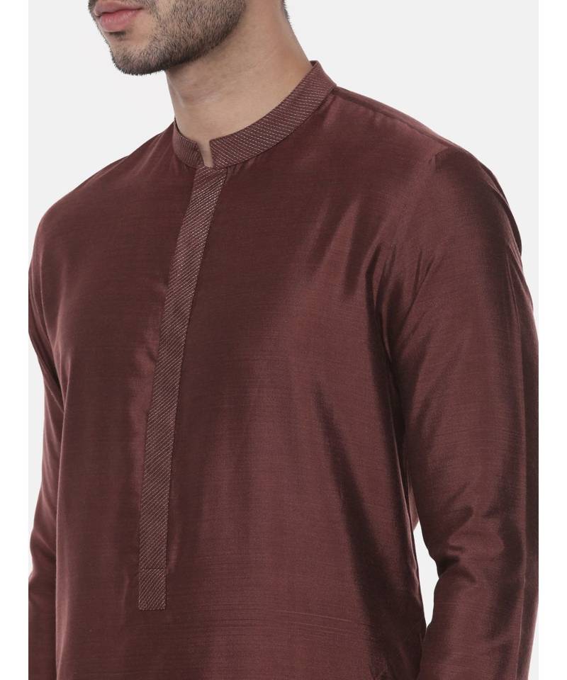 Classic Brown Silk Kurta