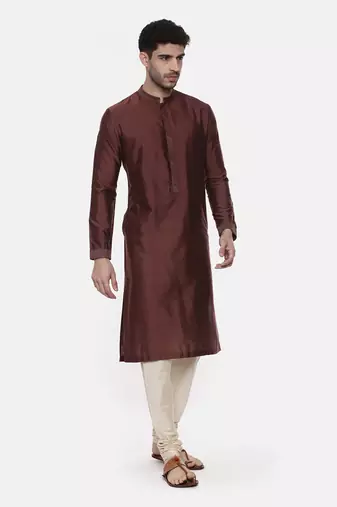 Classic Brown Silk Kurta