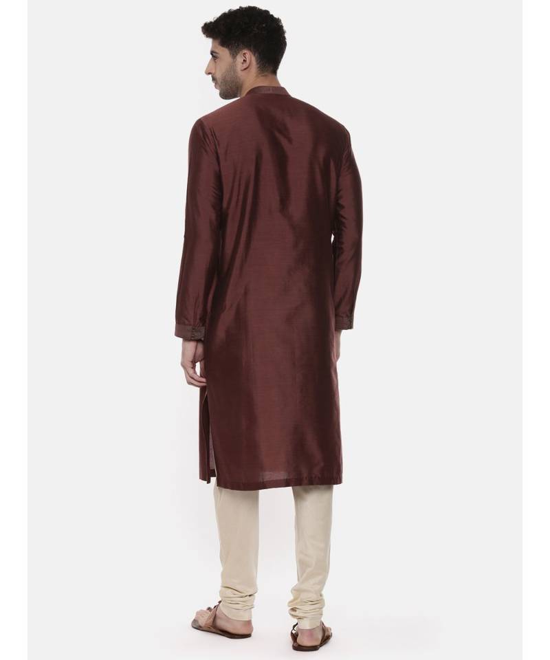 Classic Brown Silk Kurta