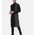 Black Grey Embroidered Silk Kurta