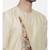 Beige Printed Silk Kurta