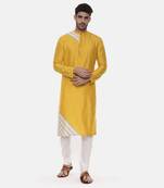 Yellow Silk Detail Kurta