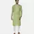 Green Embroiderd Linen Silk Kurta