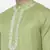 Green Embroiderd Linen Silk Kurta