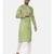 Green Embroiderd Linen Silk Kurta