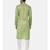 Green Embroiderd Linen Silk Kurta
