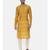 Silk Yellow Ikat Kurta