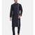 Blue Embroiderd Linen Silk Kurta