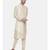 Beige Ivory Silk Cut Away Kurta