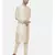 Beige Ivory Silk Cut Away Kurta