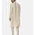 Beige Ivory Silk Cut Away Kurta