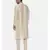 Beige Ivory Silk Cut Away Kurta