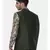 Classic Silk Cotton Green Printed Bandhgala