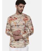 Abstract Linen Printed Shirt