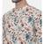 Blue Brown Floral Linen Shirt