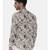 Blue Brown Floral Linen Shirt