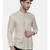 Beige Green Linen Printed Shirt