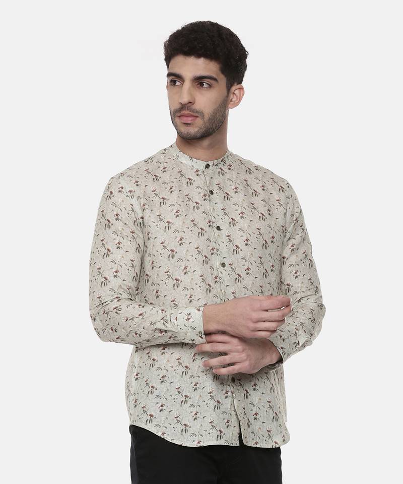 Pastel Green Linen Shirt