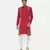 Silk Slub Embroired Red Sherwani
