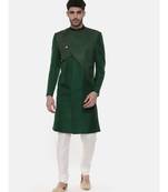 Green Silk Slub Sherwani