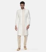Classic Ivory Silk Sherwani