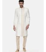 Classic Ivory Silk Sherwani