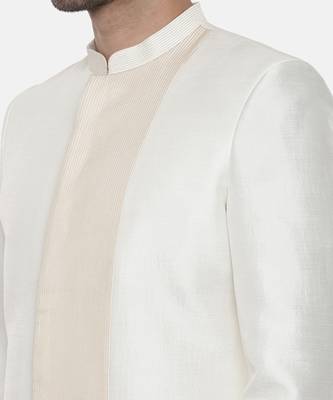 Classic Ivory Silk Sherwani 2