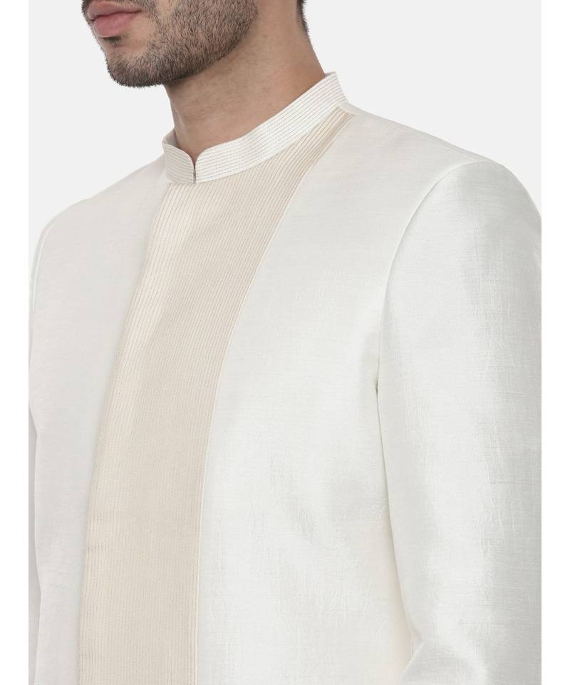 Classic Ivory Silk Sherwani