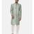Classic Banares Jaquard Green Sherwani