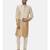 Gold Beige Silk Sherwani
