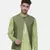 Green Open Silk Jacket