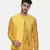 Yellow Open Silk Jacket