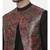Rust Pink Printed Open Silk Jacket
