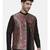 Rust Pink Printed Open Silk Jacket
