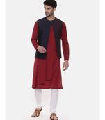 Blue Open Silk Jacket