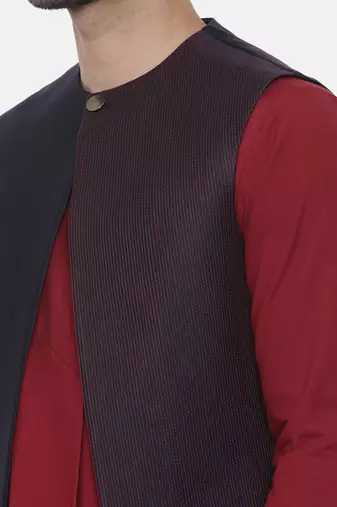 Blue Open Silk Jacket