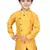 Yellow plain silk boys-kurta-pyjama