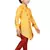 Yellow plain silk boys-kurta-pyjama