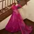 Deep Pink thread with sequins embroidered art silk semi stitched Bridal lehenga