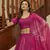 Deep Pink thread with sequins embroidered art silk semi stitched Bridal lehenga