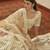 Beige thread with sequins embroidered art silk semi stitched wedding lehenga for bridal