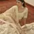 Beige thread with sequins embroidered art silk semi stitched wedding lehenga for bridal