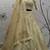 Beige thread with sequins embroidered art silk semi stitched wedding lehenga for bridal