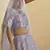 Lavender thread with sequins embroidered silk semi stitched bridal lehenga