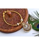 Antique gold t1  handmade Pearl Ganesha Necklace   04370