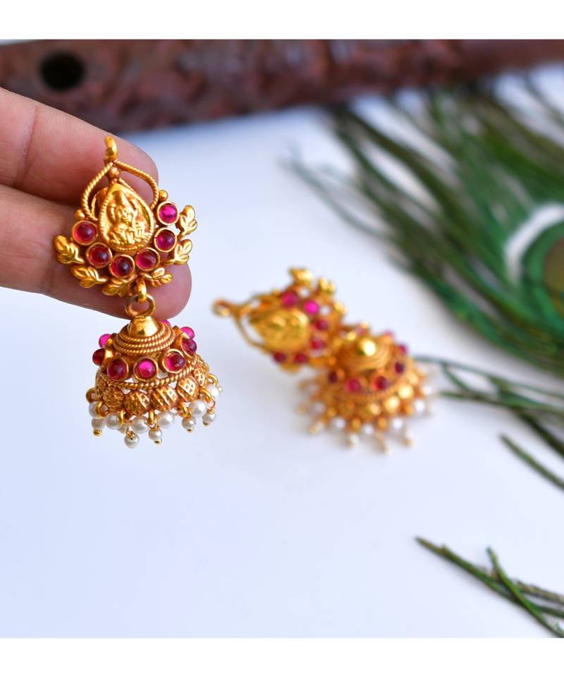 Antique kemp Lakshmi necklace set   04378