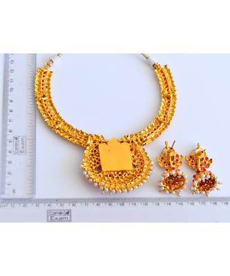 Antique kemp Lakshmi necklace set   04378 4