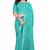 Light blue embroidered georgette saree with blouse